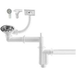 1-komorový drezový sifón, prístup k práčke alebo umývačke riadu Akces www.69x.sk