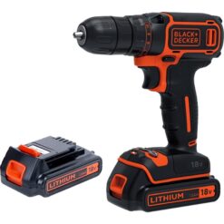 Akumulátorový vŕtací skrutkovač 18V 2 AKU BDCDC18B BLACK+ DECKER www.69x.sk