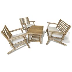 Bambusová záhradná súprava 1+2+1  www.69x.sk