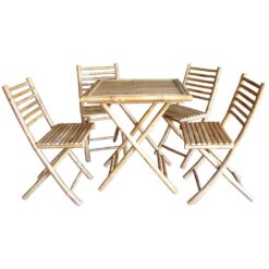 Bambusová záhradná súprava 1+4  www.69x.sk