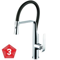 Batéria flexibilná drezová Virtus black Aqua mercado premium www.69x.sk