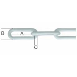 Biela reťaz 6 mm z pvc Vormann www.69x.sk