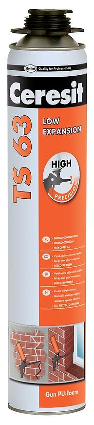 Ceresit PU nízkoexpanzná pištoľová pena TS 63 750 ml Ceresit www.69x.sk