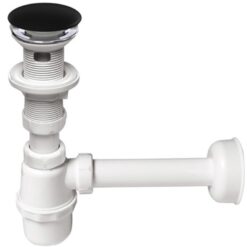 Čierny keramický sifón k umývadlu Akces www.69x.sk