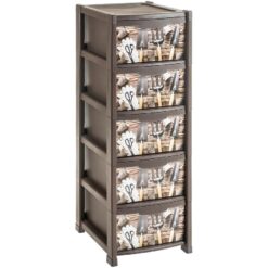 Dekoračný regál s 5 zásuvkami Merkury Market www.69x.sk