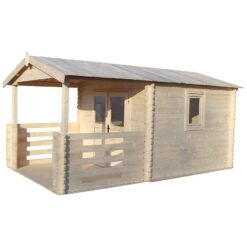 Domček Zuzia I 3x3m + terasa 3x2m s oknom, 34mm, s podlahou Merkury Market www.69x.sk