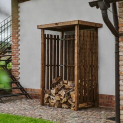 Dreváreň 130x80x212 cm hnedá WERTH-HOLZ www.69x.sk