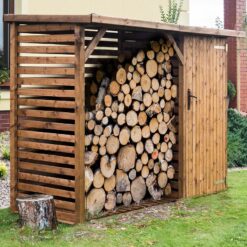 Dreváreň so skriňou Bergen 250x95x190 cm hnedá WERTH-HOLZ www.69x.sk