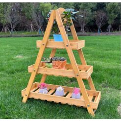 Drevený stojan na kvety DS5824 žltý Merkury Market www.69x.sk