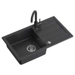 Drez Go-Max čierna 77x44x17.5 + batéria + sifón QUADRON www.69x.sk