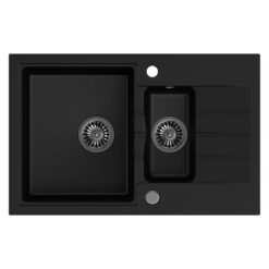 Drez Peter 156 Steingran čierna 78x50x20 + sifón QUADRON www.69x.sk