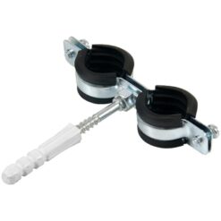 Dvojitá kovová objímka na rúry s hmoždinkou a tesnením 1/2" x 20-24 Tycner www.69x.sk