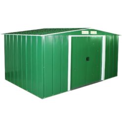 Eco kovový záhradný domček 2423x3221x1961 zelený Merkury Market www.69x.sk