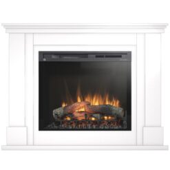 Elektrický krb Luena 28 biela lesk WARMTEC www.69x.sk