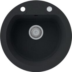 Granitový drez 1K 510x510 čierna Aqua Mercado www.69x.sk