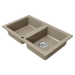 Granitový drez 2K 780x475 béžový Aqua Mercado www.69x.sk