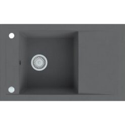 Granitový drez Merkury 1K 780x480 sivá Aqua Mercado www.69x.sk