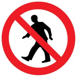 Informačná nálepka – Zákaz vstupu (symbol) Walteco www.69x.sk