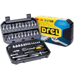 Kľúče, násadkové, 1/4˝, súprava 46 ks, Drel Merkury Market www.69x.sk