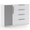 Komoda Atena 120x89x48 Biely/Lamela čierna Merkury Market www.69x.sk