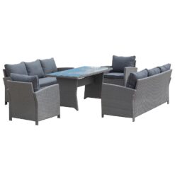 Komplet technoratanový Bados čierna  www.69x.sk