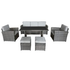 Komplet technoratanový Napoli hnedá  www.69x.sk