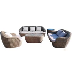 Komplet technoratanový Rhodes šedá Merkury Market www.69x.sk