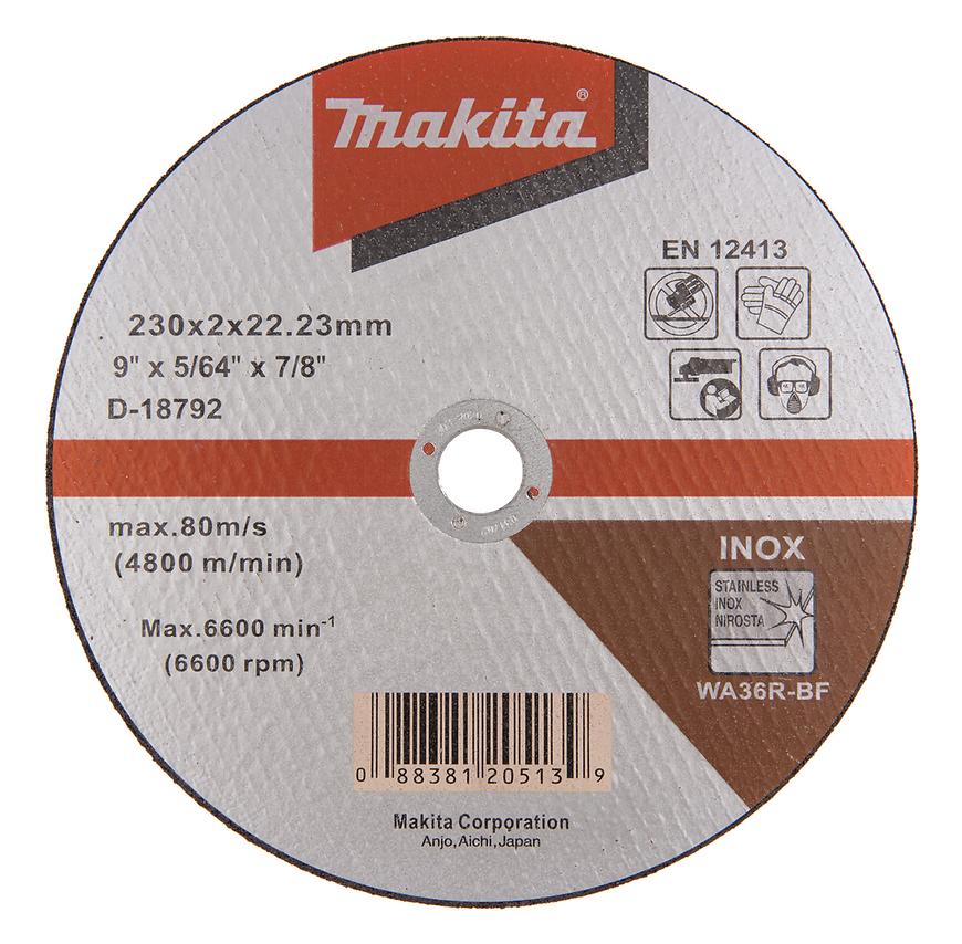 Kovový rezací kotúč Inox Makita 230X2MM D-18792 www.69x.sk