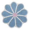 Kúpeľňový koberček Fi 70cm modrý Cotton Floral Merkury Market www.69x.sk