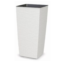 Kvetináč Aurora 25x25x46,5h Biely 177 Merkury Market www.69x.sk