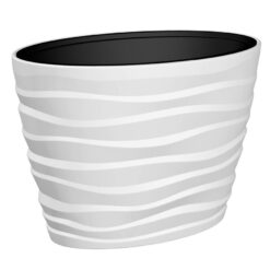 Kvetináč Bora Oval 60x39x58h Biely Bow6058 Merkury Market www.69x.sk
