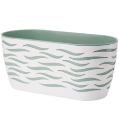 Kvetináč Sahara Duo 35 cm biela + mäta Merkury Market www.69x.sk