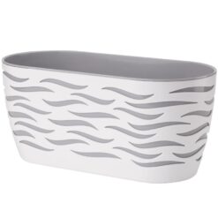 Kvetináč Sahara Duo 35 cm biela + platina Merkury Market www.69x.sk