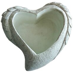 Kvetináč YS44384M cement Heart 18,5x18,5x7,5 Antique White Merkury Market www.69x.sk