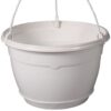 Kvetináč závesný Teku s podmiskou plastový biely d25 cm Merkury Market www.69x.sk