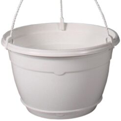 Kvetináč závesný Teku s podmiskou plastový biely d25 cm Merkury Market www.69x.sk