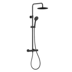 Moza Black Sprchový systém s funkciou dažďovej sprchy s termostatickým miešačom KFA Armatura Krakow www.69x.sk