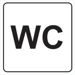 Nálepka informačná transparentná – WC Walteco www.69x.sk