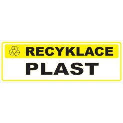 Nálepka informačná – Recyklácia – plast Walteco www.69x.sk