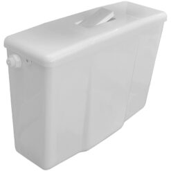 Nízkopoložená splachovacia nádržka, biela s tlačidlom Akces www.69x.sk