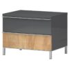 Nočný stolík Onyx ns2/on lakované pacific walnut/anthracit Merkury Market www.69x.sk