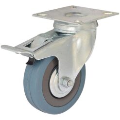 Otočné pojazdné koliesko  75 mm/50 kg doska montážna, sivá guma Merkury Market www.69x.sk
