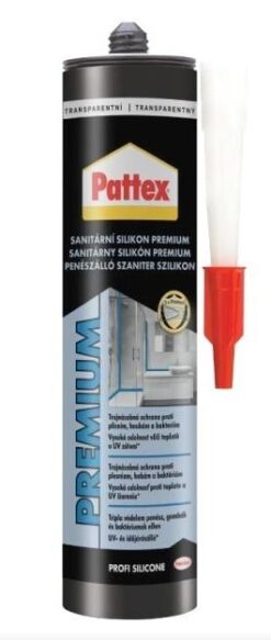 PATTEX Sanitárny silikón Premium trojitá ochrana proti plesniam transparent 310 ml Pattex www.69x.sk