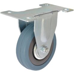 Pevné pojazdné koliesko 50 mm/40 kg montážna doska, sivá guma Merkury Market www.69x.sk