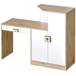Písací stôl Íróasztal Nico 150 biela/svetly dub nr-11 Merkury Market www.69x.sk