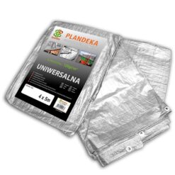 Plachta zosílená silver 4 x 5 m, 120G Merkury Market www.69x.sk