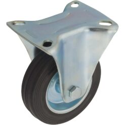 Pojazdné čierne koleso 100 mm/100 kg, pevná doska Merkury Market www.69x.sk