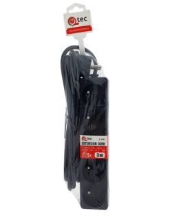 Predlžovací kábel Q-359f 5x z/u 3m čierny  www.69x.sk