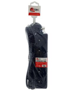 Predlžovací kábel Q-365f 5x z/u 5m čierny  www.69x.sk