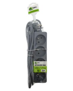 Predlžovací kábel Q-392f 4x z/u 2m sivý  www.69x.sk